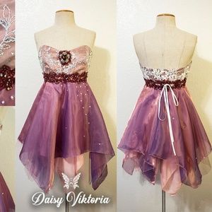 Pink Asymmetric Hem Fairy Dress